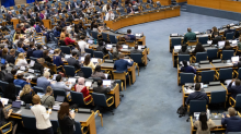 Delegates attending a meeting of  the 165th Meeting of the Committee of Permanent Representatives to UNEP 