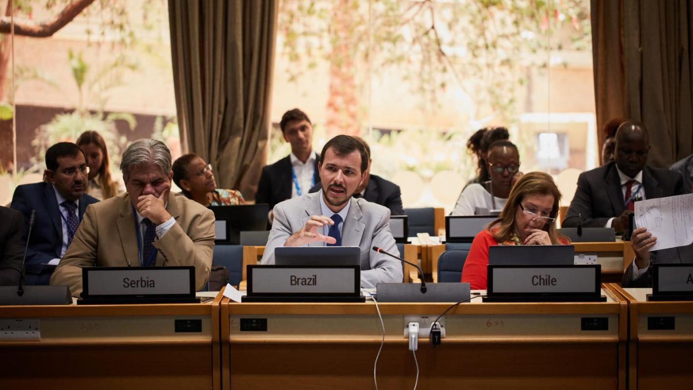 Delegates attending a meeting 