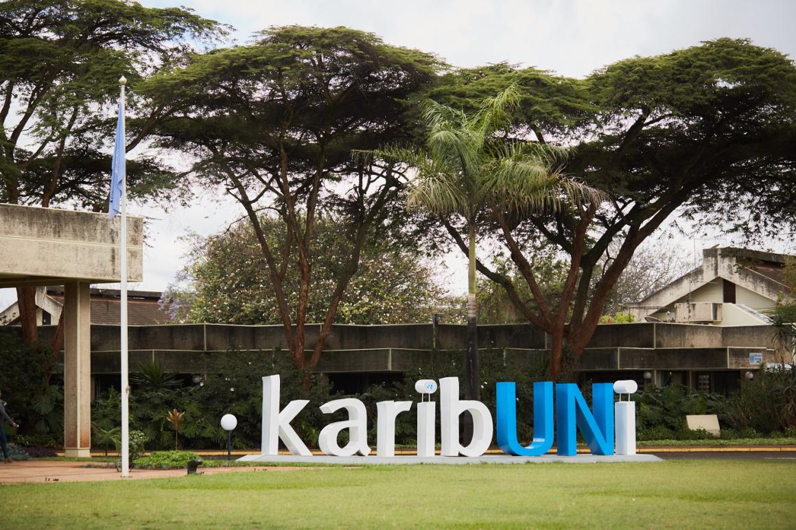 The “karibUNi” welcome sign installation at the UNON complex main roundabout