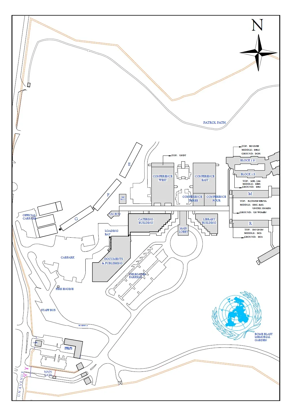 UNON Complex Map