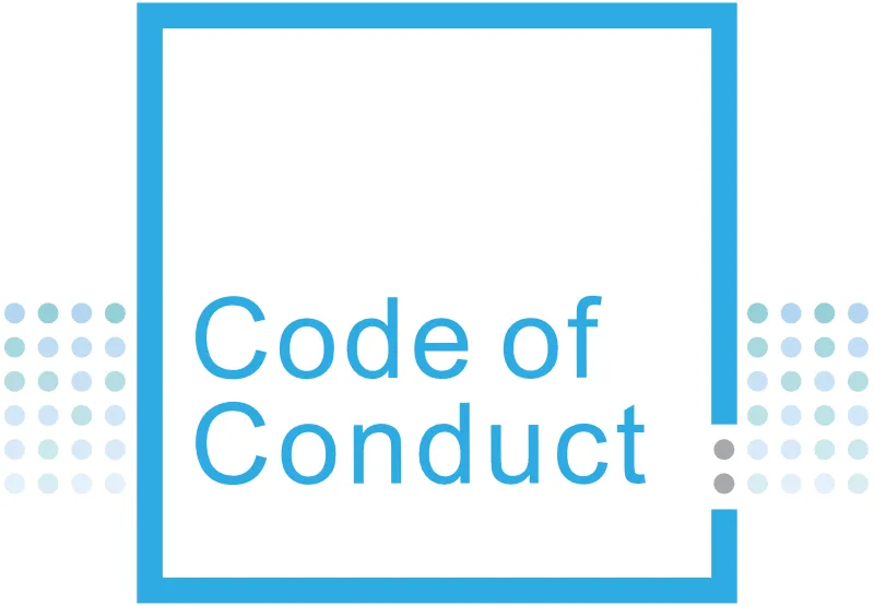 Sign saying code of conduct